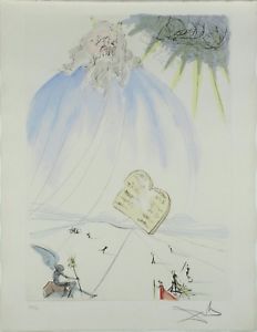 232x300 Salvador Dali, Moses, Signed Numbered Watercolor Etching Ebay - Salvador Dali Watercolor