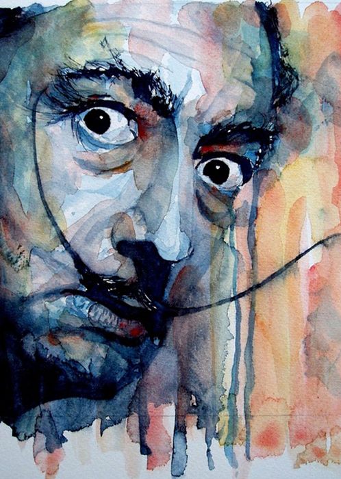 498x700 Paul Lovering Watercolors Arte Dali, Watercolor - Salvador Dali Watercolor