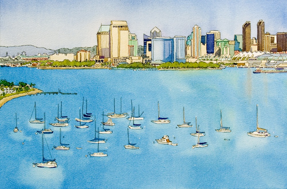 1000x658 Mary Helmreich Artslant - San Diego Watercolor