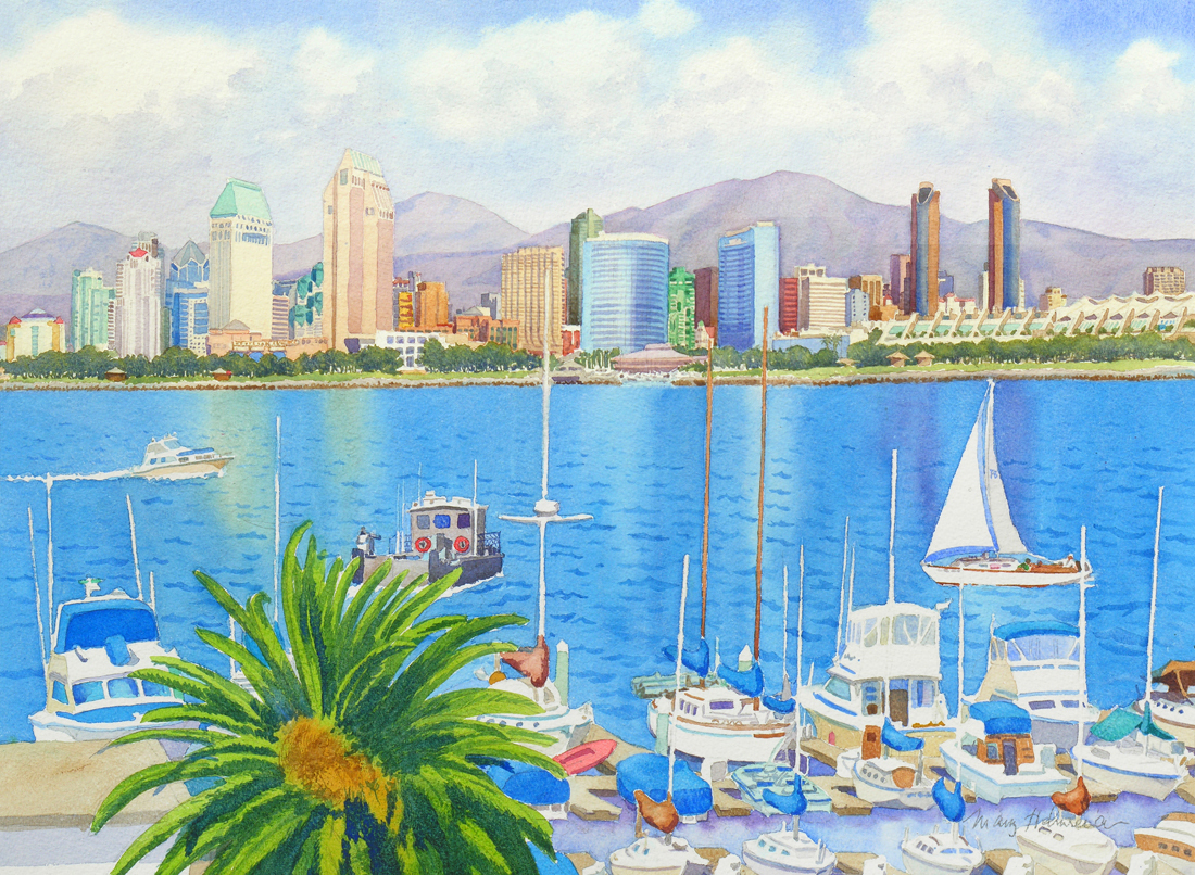 1100x806 Mary Helmreich Artwork San Diego Fantasy By Mary Helmreich - San Diego Watercolor
