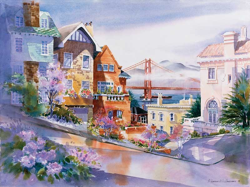 800x599 San Francisco Ladies - San Francisco Watercolor