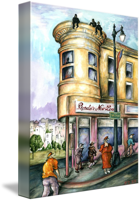 452x650 San Francisco North Beach - San Francisco Watercolor