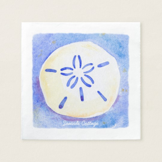 540x540 Napkins - Sand Dollar Watercolor