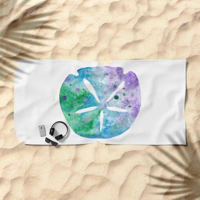 700x700 Sand Dollar In Watercolor Beach Towel By Caligirldesigns Society6 - Sand Dollar Watercolor