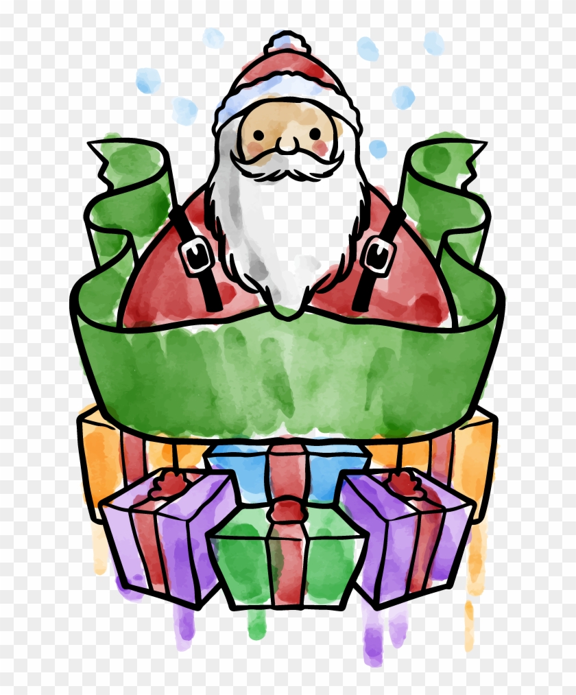840x1013 Santa Claus Watercolor Painting Christmas Clip Art - Santa Claus Watercolor