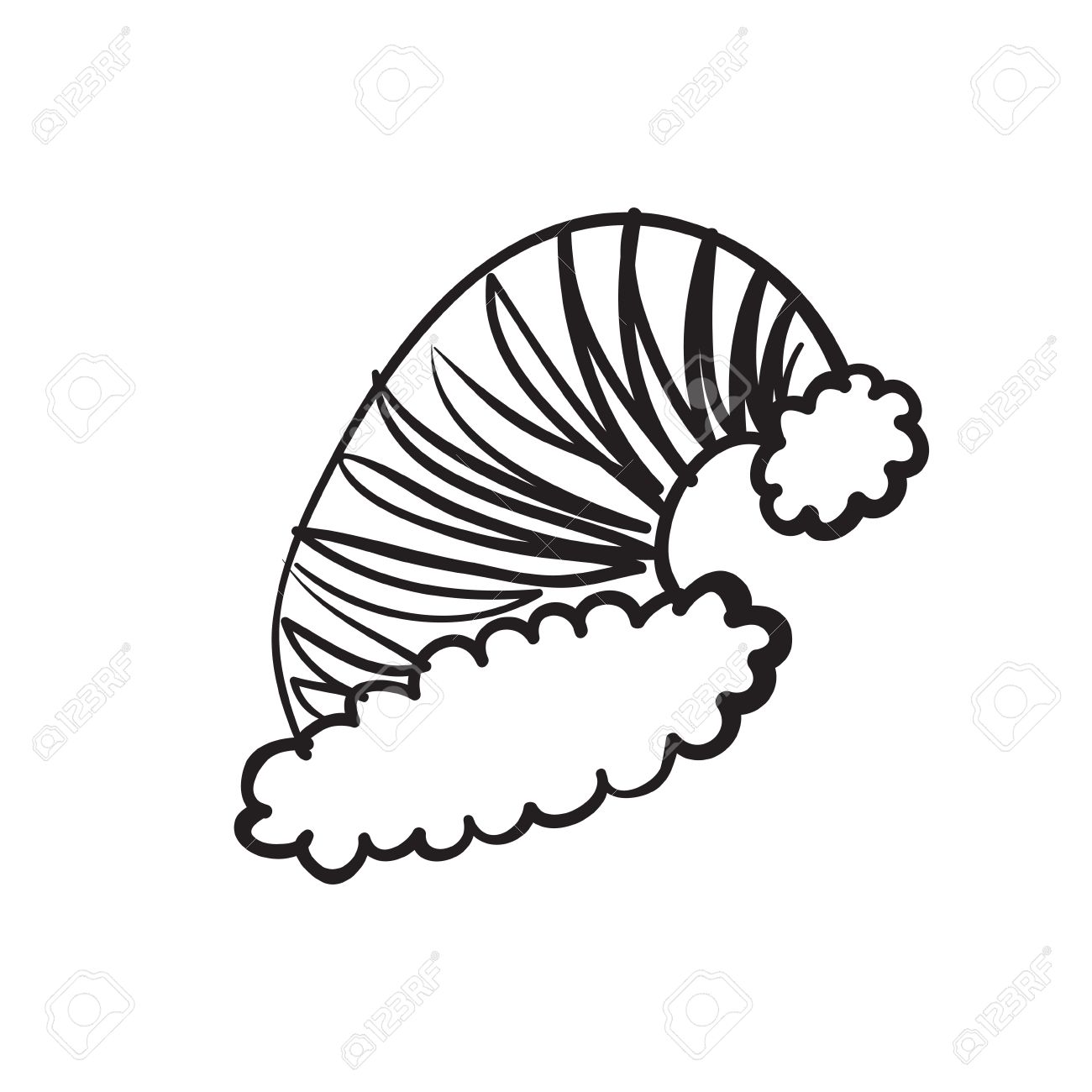 1300x1300 Drawn Santa Hat Background - Santa Hat Watercolor