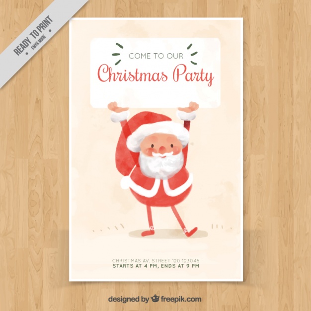 626x626 Download Vector - Santa Watercolor