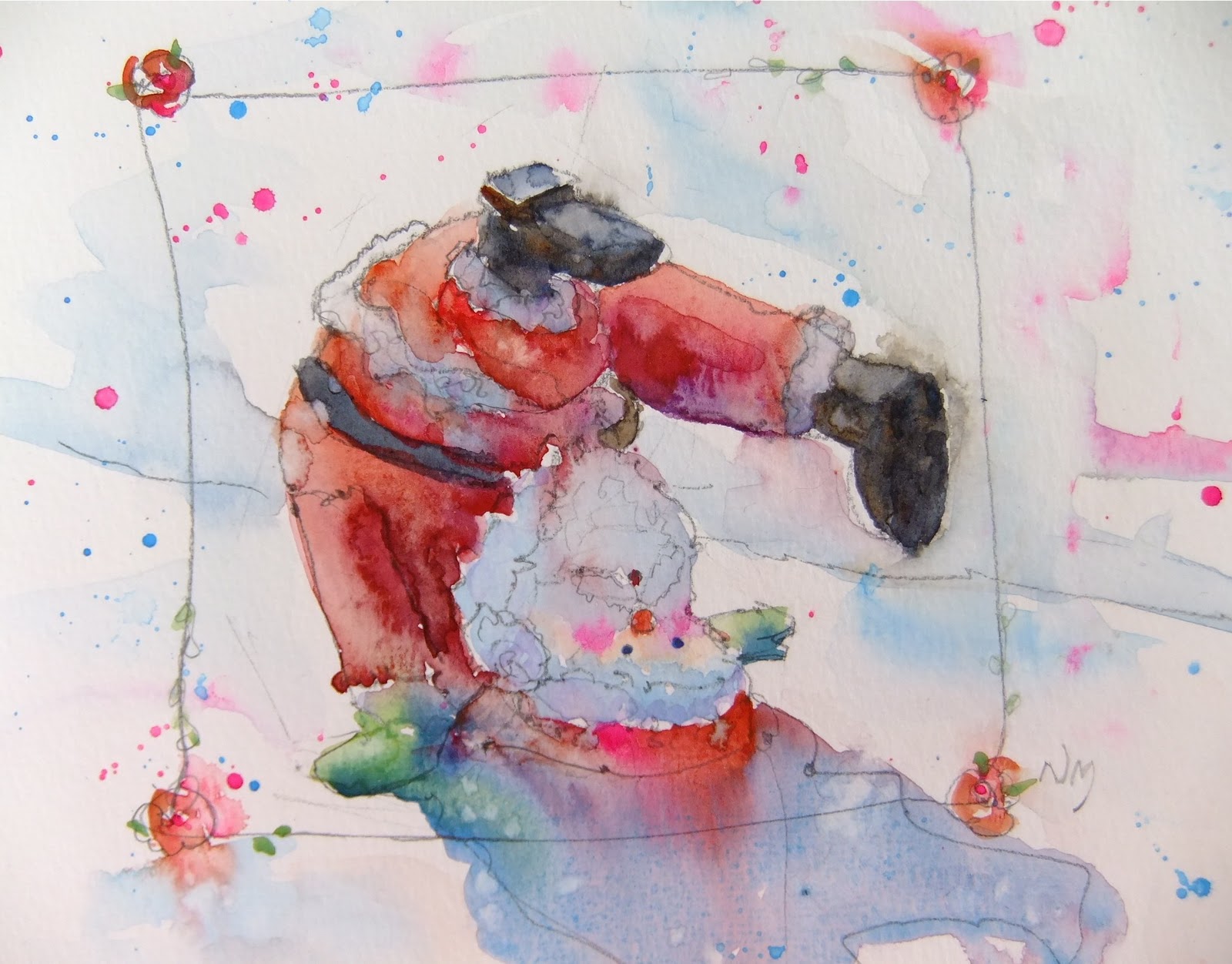 1600x1252 Nora Macphail - Santa Watercolor