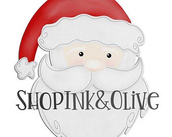 340x270 Santa Watercolor Etsy - Santa Watercolor