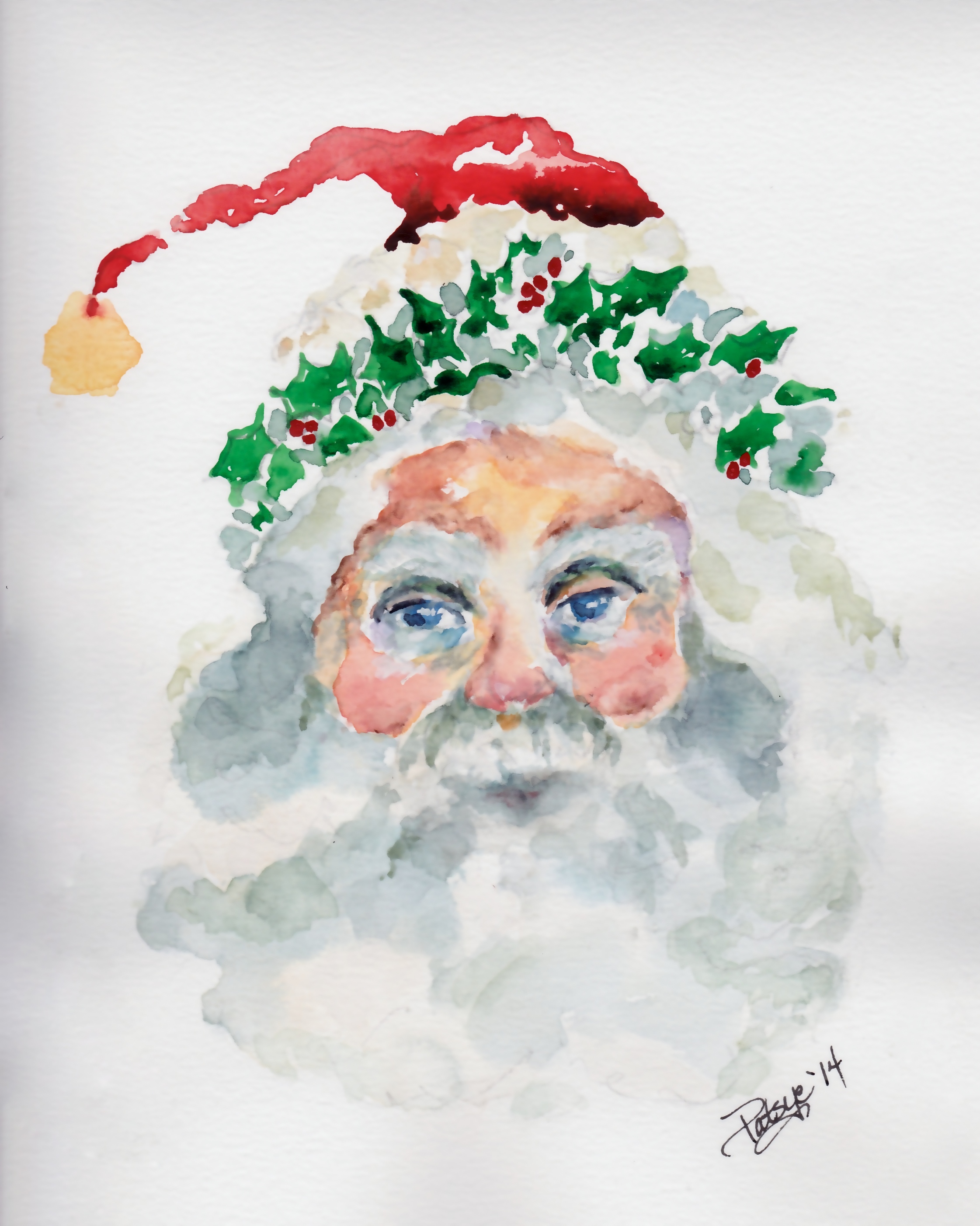 2242x2804 Another Santa Watercolor Whimseytopia - Santa Watercolor