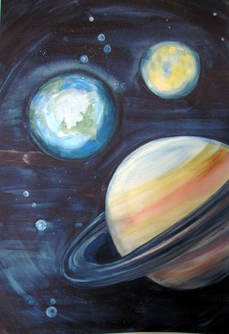 330x480 Saturn Mary P Williams - Saturn Watercolor