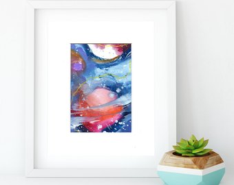 340x270 Saturn Watercolor Etsy - Saturn Watercolor