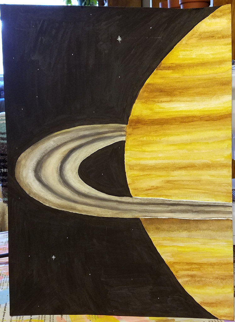 748x1024 Saturn Watercolor I Deviated From My Usual Work To Try - Saturn Watercolor