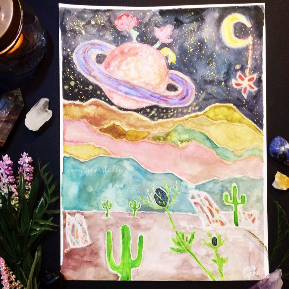 960x960 Saturn Watercolor On Behance - Saturn Watercolor