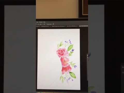480x360 Editing Scanned Watercolour Art In Photoshop - Scanning Watercolor