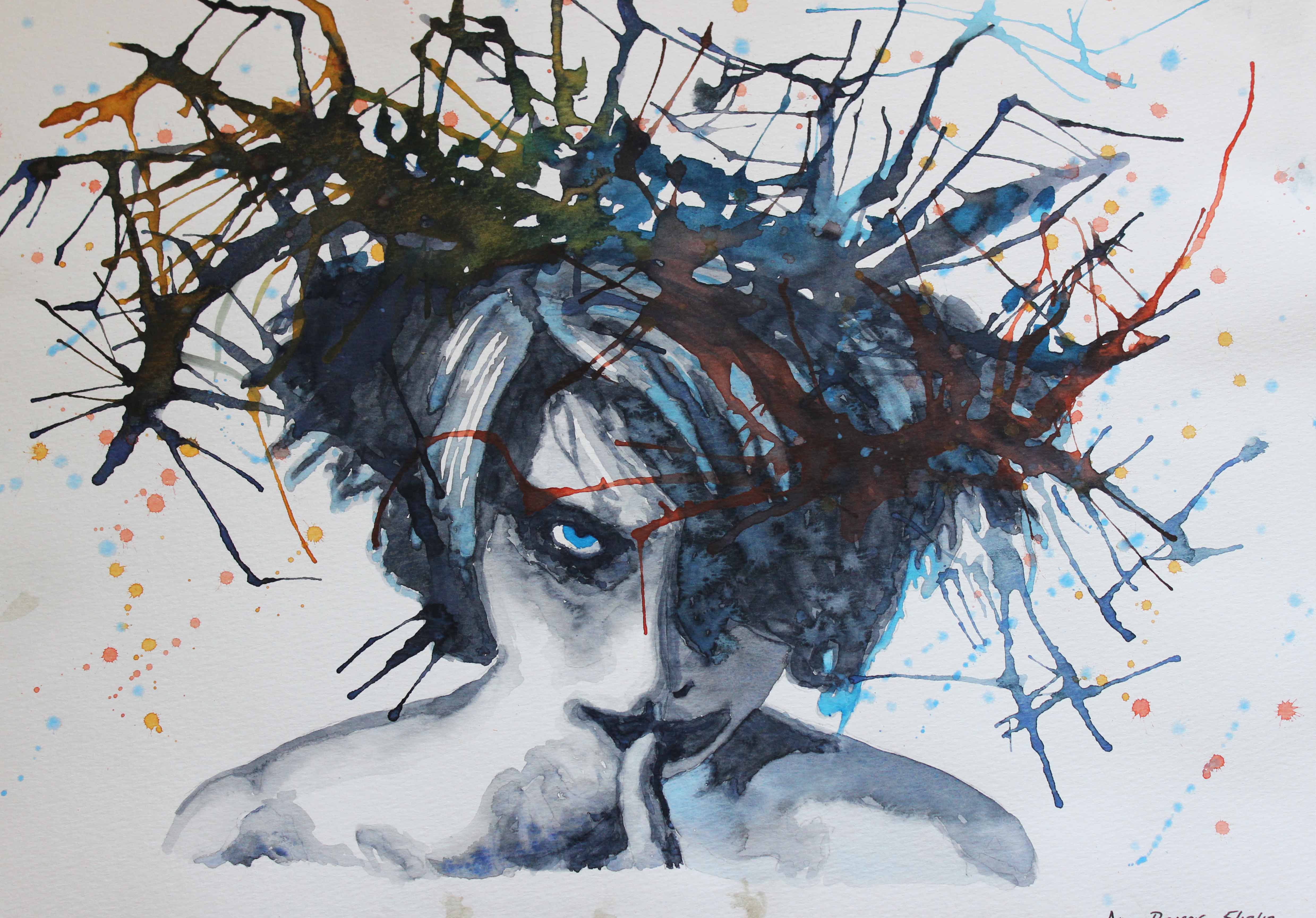 4956x3456 Watercolor Portrait Art By Anna - Scary Watercolor