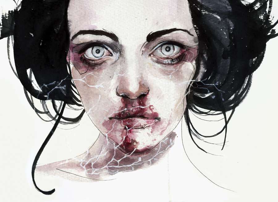 900x654 Coldberry By Agnes Cecile - Scary Watercolor