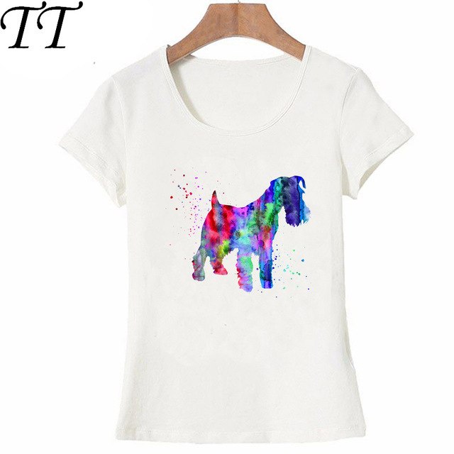 640x640 I Love My Miniature Schnauzer Watercolor Art Painting T Shirt - Schnauzer Watercolor
