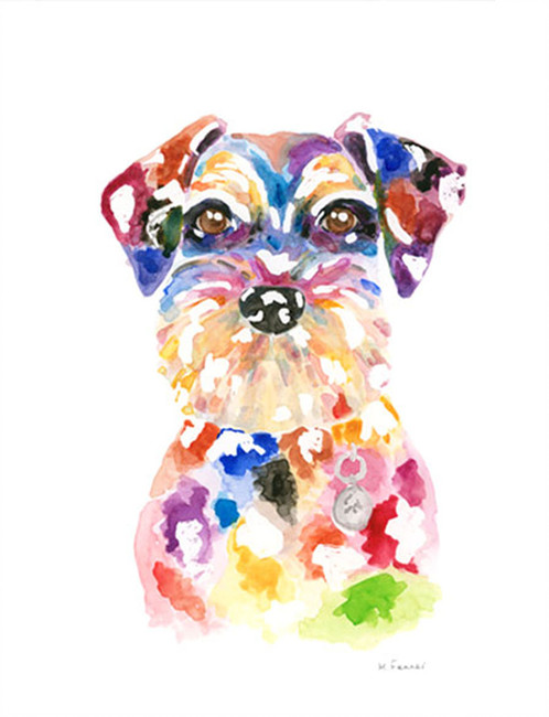 498x650 Pet Portrait - Schnauzer Watercolor