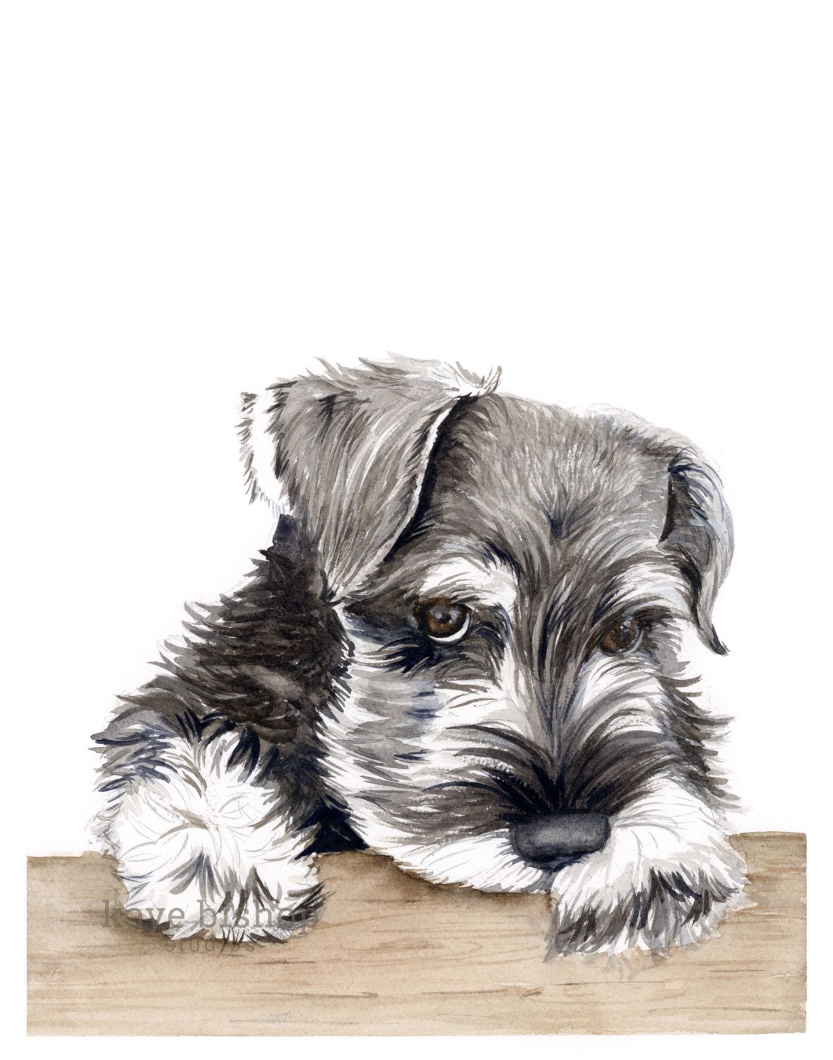 1179x1500 Pin By Kaye Bishop On Watercolor Painting Art Mini - Schnauzer Watercolor