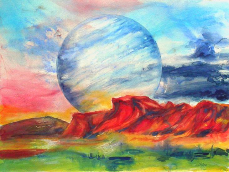 731x550 Fantasy Amp Scifi Art Paintings By Shelly Leitheiser - Sci Fi Watercolor
