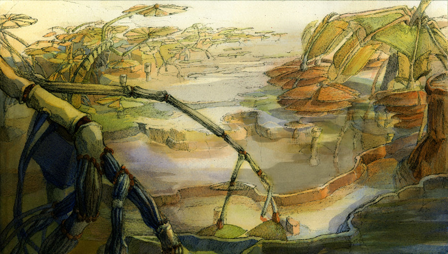 900x510 Pen And Watercolor Steamscape By Zirngibl - Sci Fi Watercolor