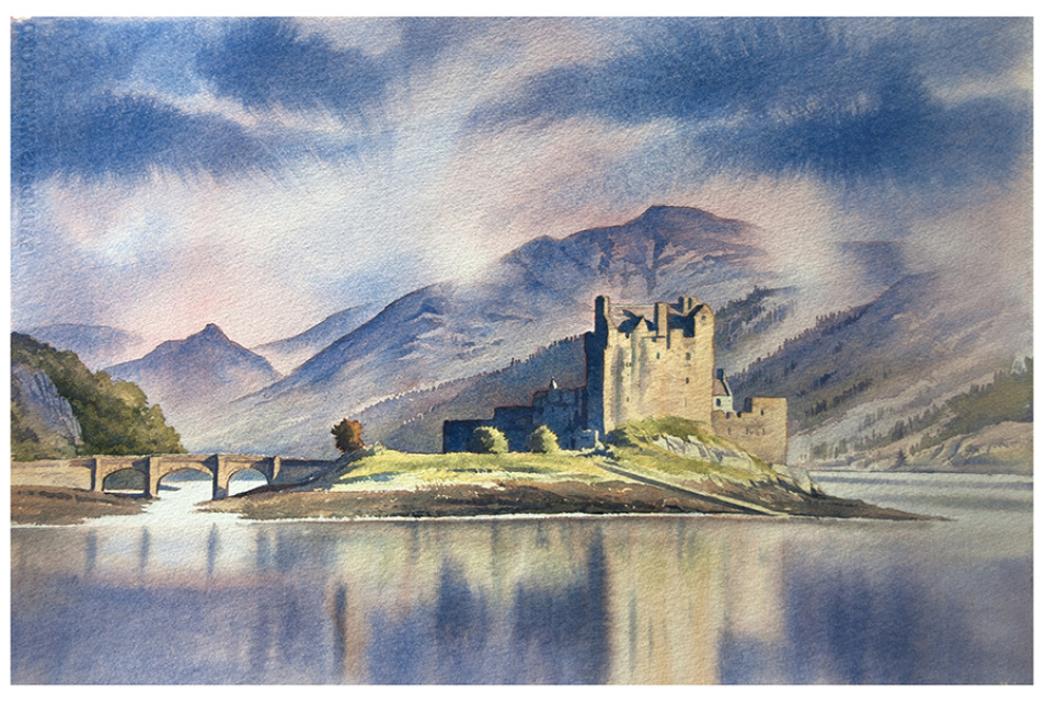 955x640 Eilean Donan Castle - Scotland Watercolor