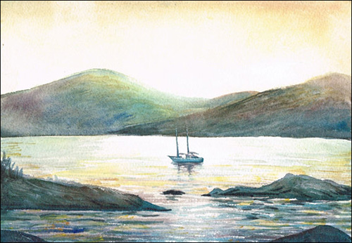 500x346 Mark Leggett Gorgeous Watercolor Landscapes Of Scotland - Scotland Watercolor