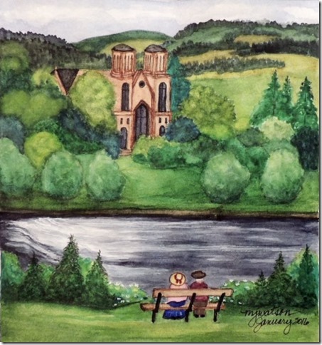 453x484 The Virtual Paintout Scotland - Scotland Watercolor