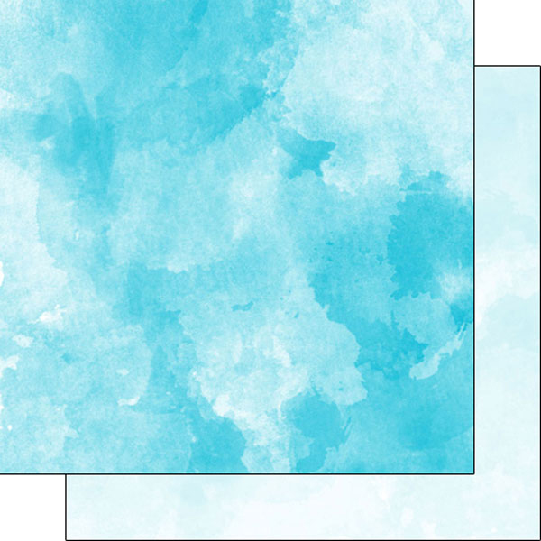600x600 Scrapbook Customs Blue Bright And Light Blue Watercolor Paper - Scrapbook Watercolor