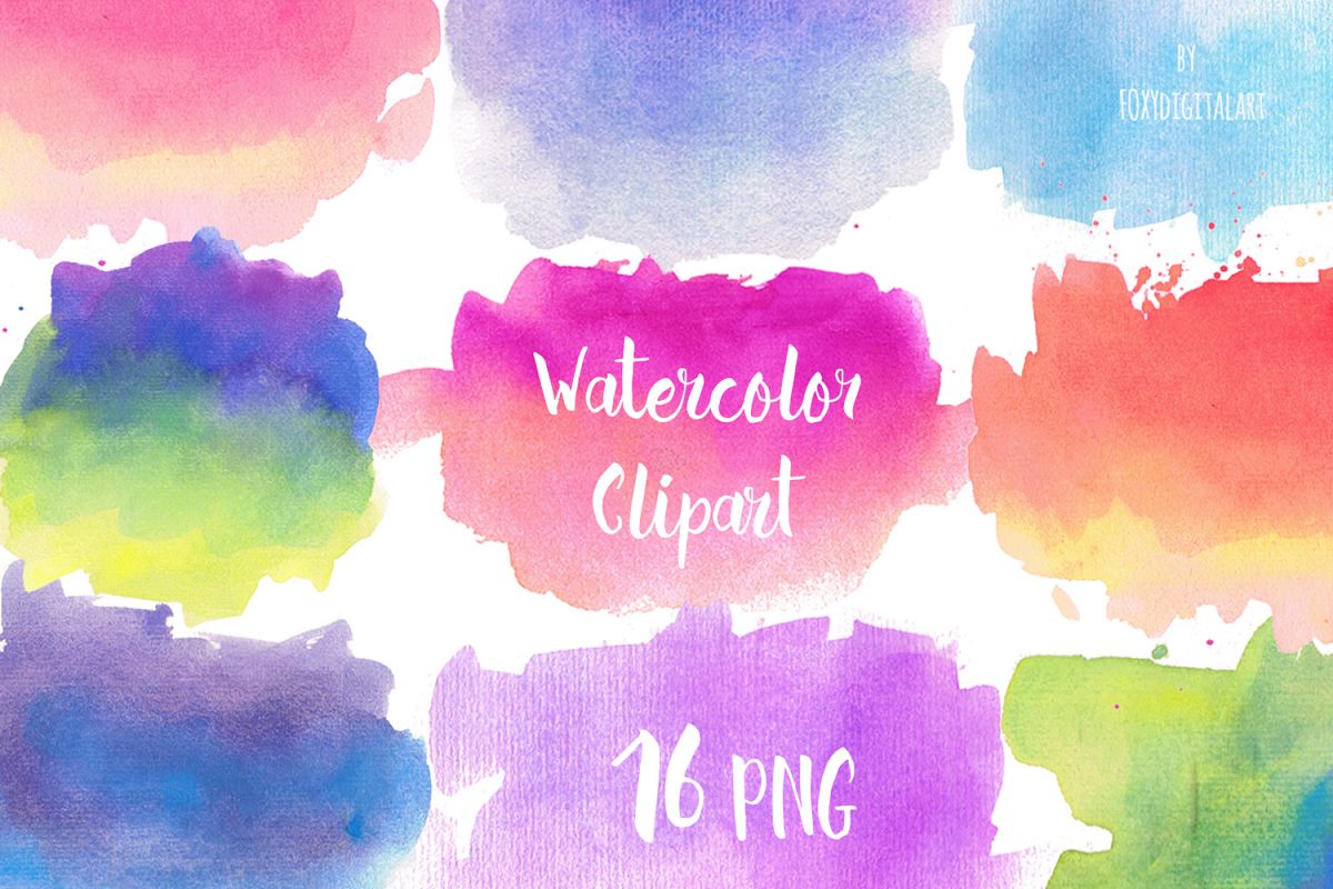 1200x800 Watercolor Blobs Watercolor Splotches Clipart Scrapbook - Scrapbook Watercolor