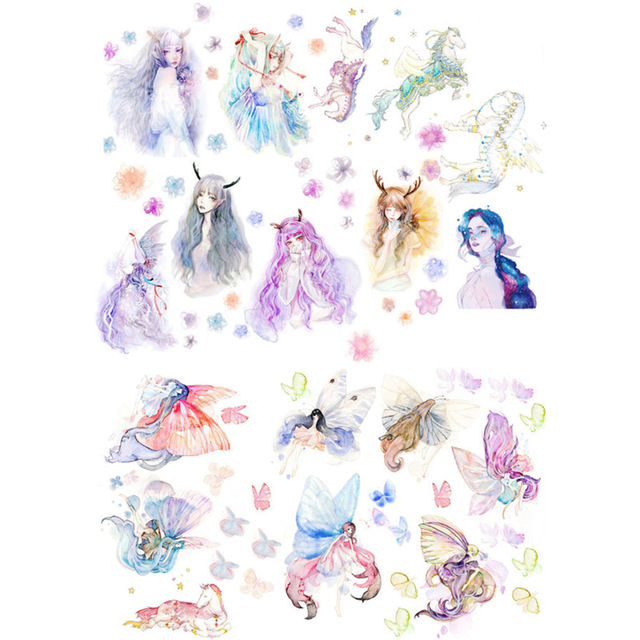 640x640 Buy 2pcslot Watercolor Fairy Diy Decor Scrapbook - Scrapbook Watercolor