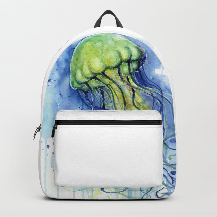 700x700 Jellyfish Watercolor Beautiful Sea Creatures Backpack By Olechka - Sea Creatures Watercolor