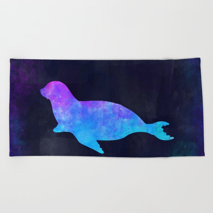 700x700 Seal In Space Animal Graphic Art Watercolor Canvas Painting - Seal Watercolor