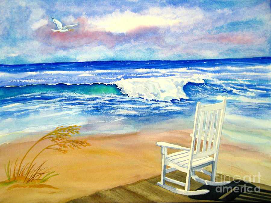 900x674 Seaside Serenade Painting By Martha Kuper Brinson - Seaside Watercolor Paintings