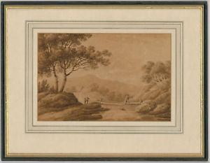 300x233 English School 1803 Sepia Watercolour - Sepia Watercolor