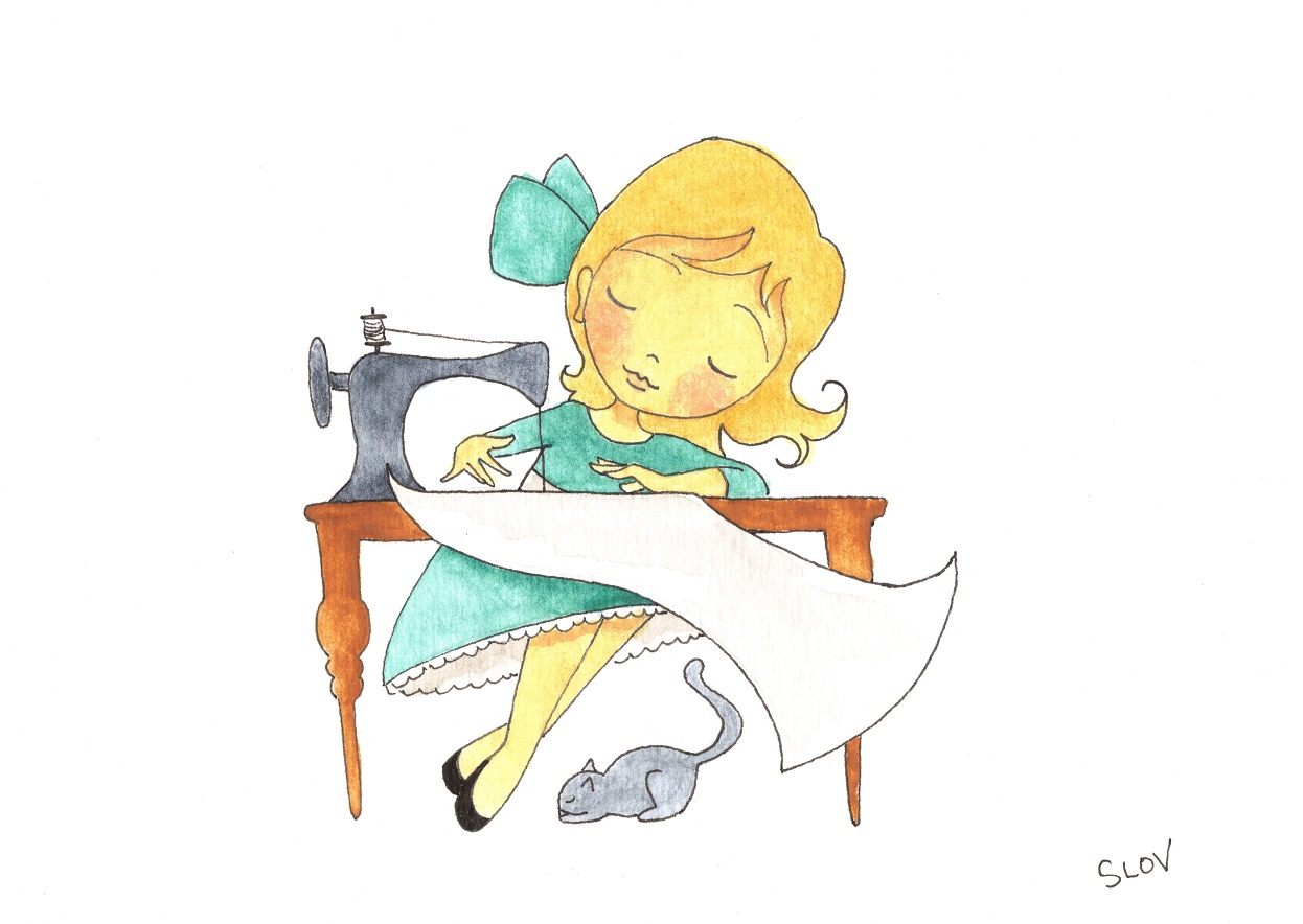 1246x884 Sewing Machine Slovly - Sewing Machine Watercolor