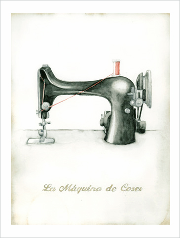 365x483 Loteria Watercolors - Sewing Machine Watercolor