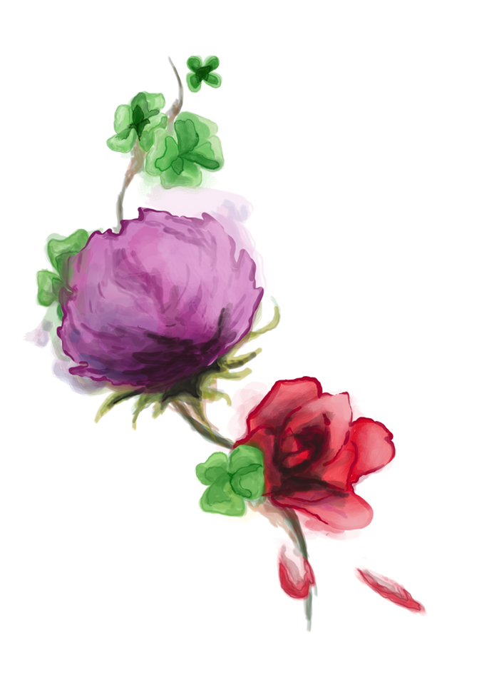 700x953 Thistle Rose Shamrock Watercolor By Autobiotic - Shamrock Watercolor