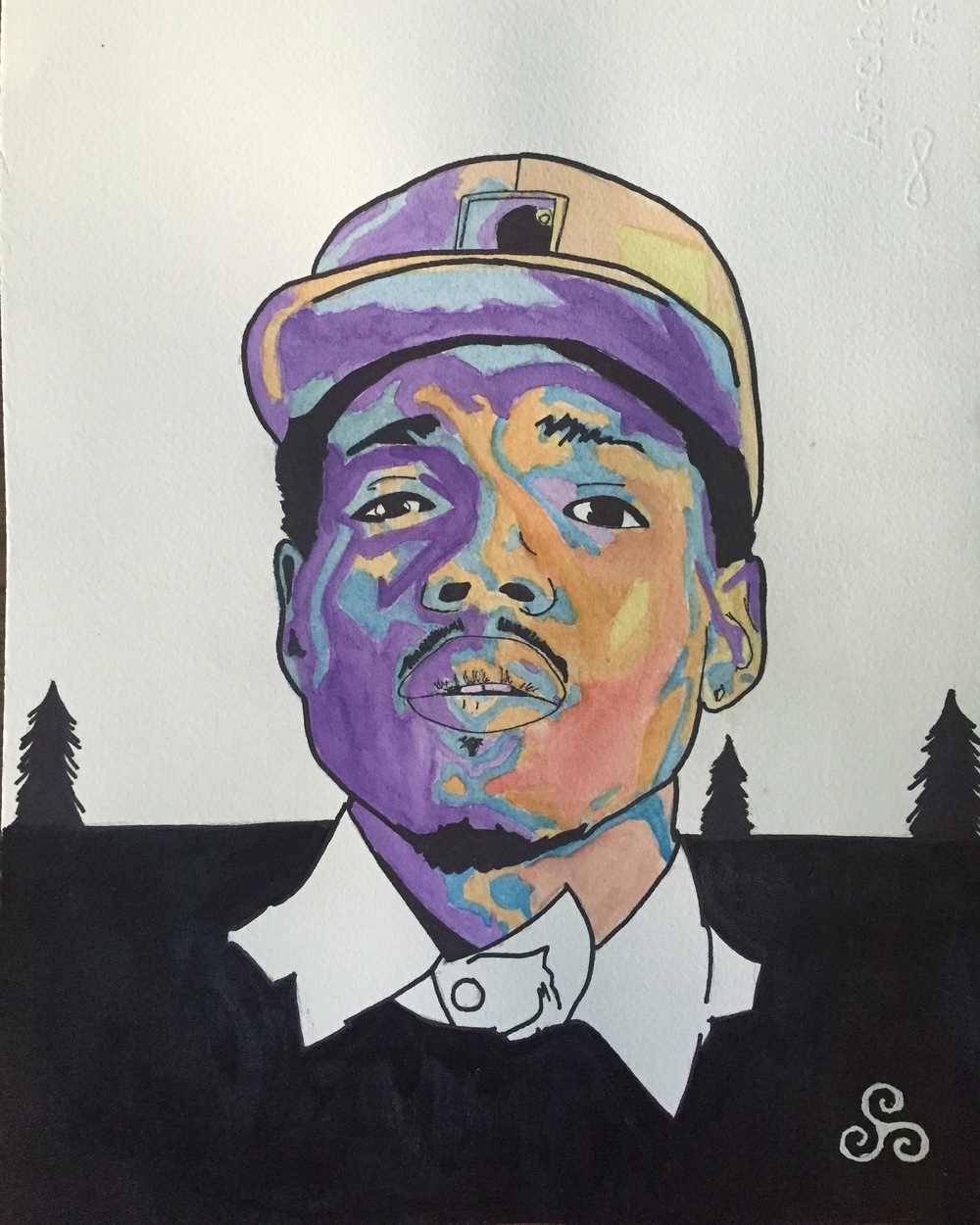 1000x1250 Watercolor And Sharpie Art Piece By Luca Marrazzo Delphian - Sharpie Watercolor