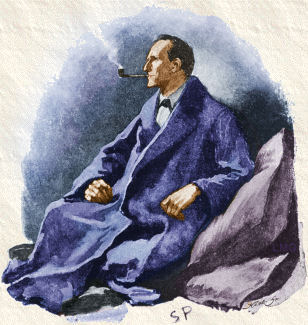 308x325 Sherlock Holmes - Sherlock Holmes Watercolor