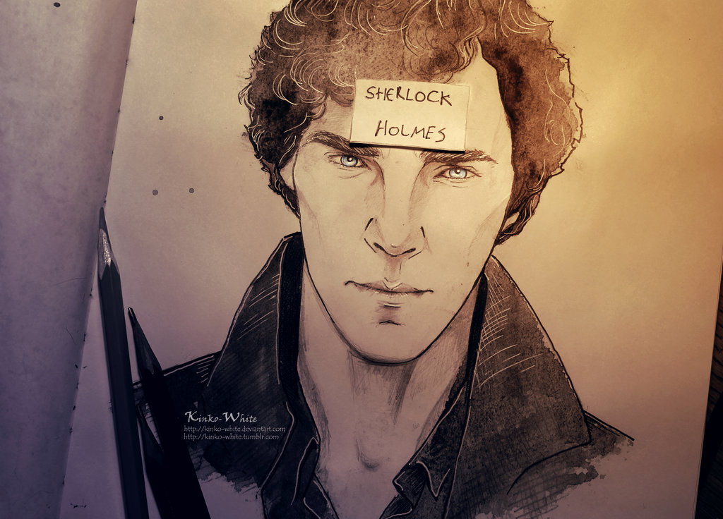 1024x736 Sherlock Holmes By Kinko White - Sherlock Holmes Watercolor