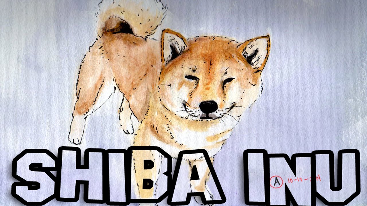 1280x720 Shiba Inu Watercolor Timelapse - Shiba Inu Watercolor
