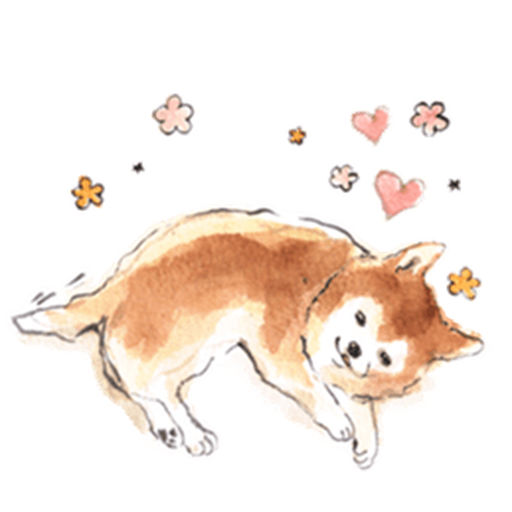 512x512 Watercolor Shiba Inu Dog - Shiba Inu Watercolor