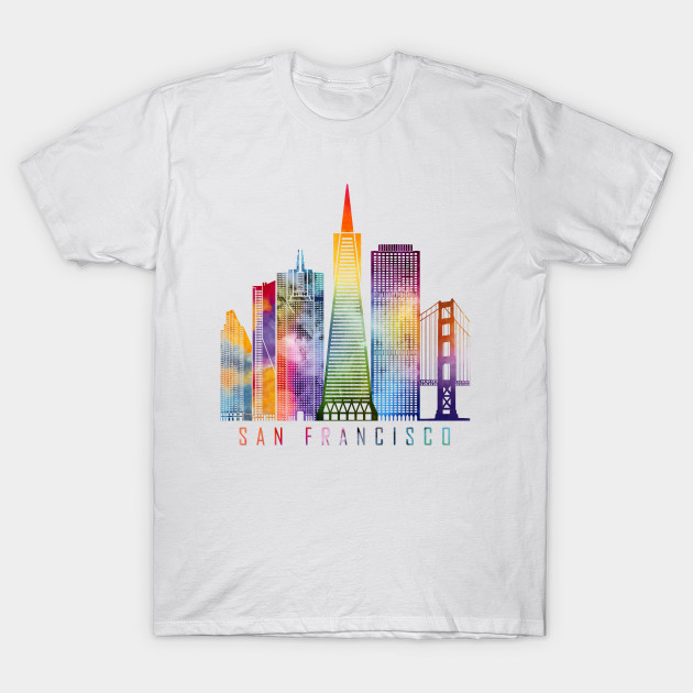 630x630 San Francisco Skyline Watercolor - Shirt Watercolor