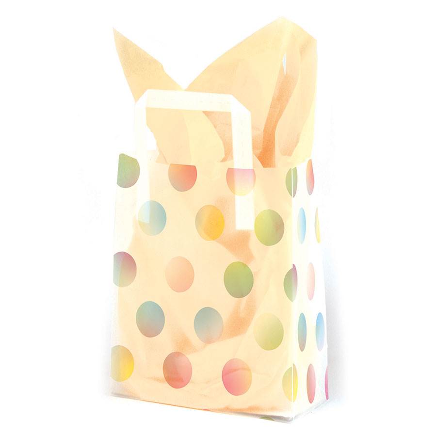 901x901 Watercolor Dots Frosted Shopping Bags - Shopping Watercolor