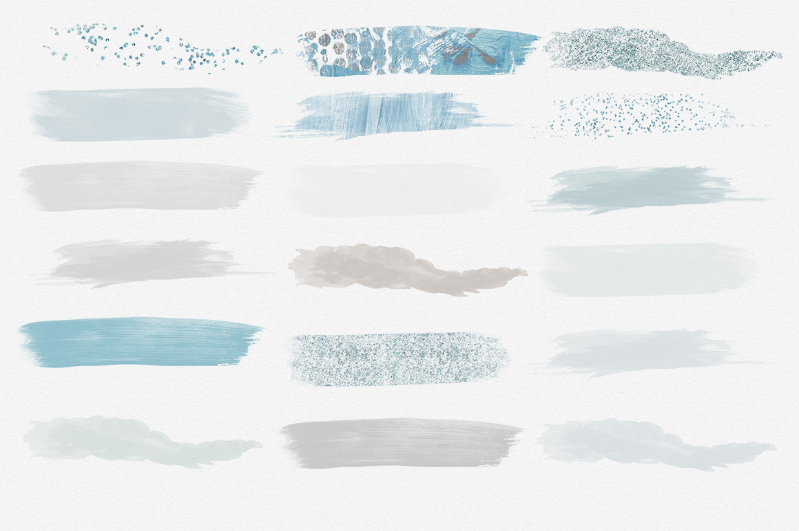 1160x772 Winter Wonderland Watercolor Brush Strokes Blue Amp Silver And - Silver Watercolor