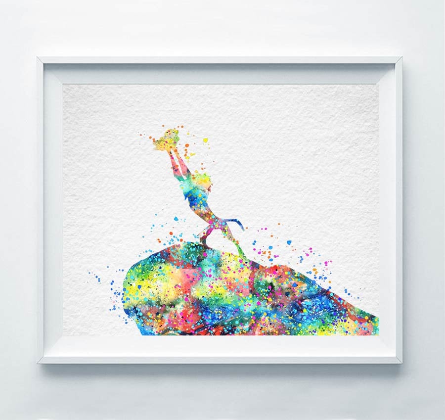 900x849 Rafiki And Simba Watercolor Nursery Print Disney Baby Shower - Simba Watercolor