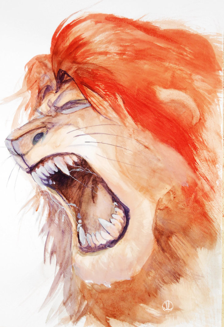 739x1080 Simba Watercolor Sketch By Jlawe - Simba Watercolor