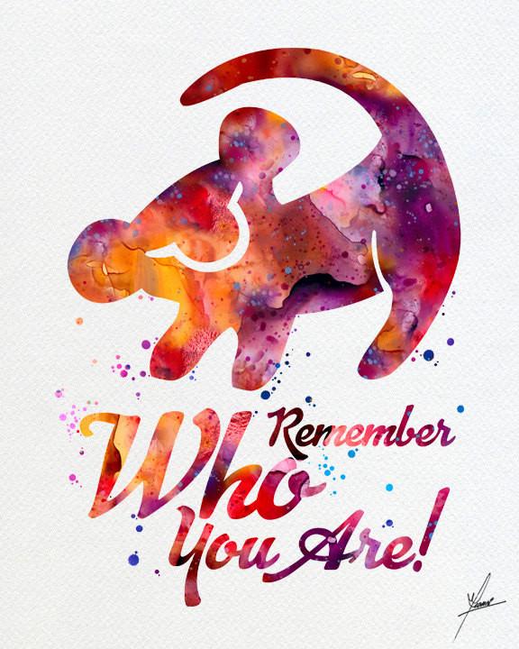 576x720 The Lion King Simba Quote Watercolor Art Print Wall Art Home Decor - Simba Watercolor